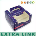 Extra Link OEM cardboard paper gift cake box packaging with clear pvc window